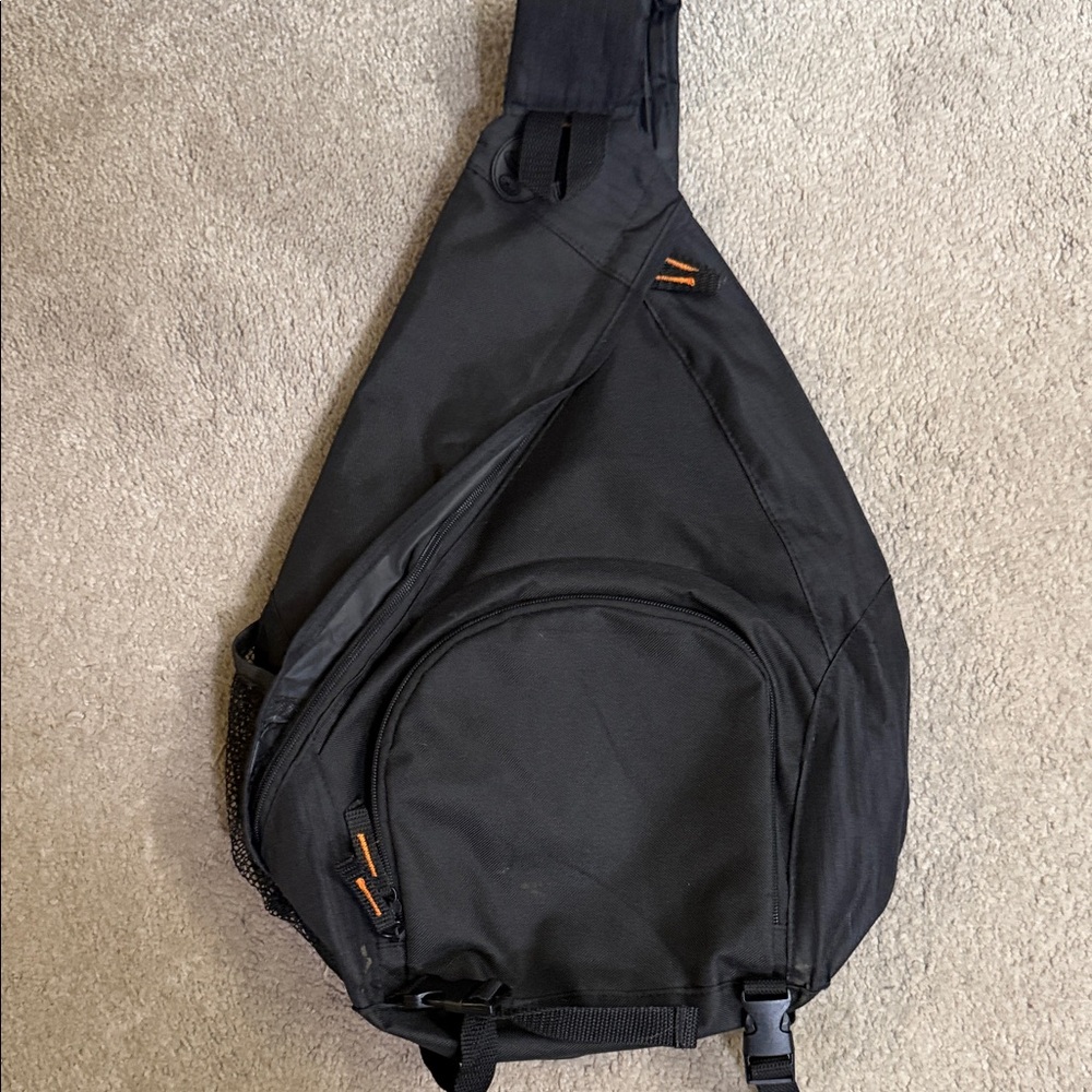 Black Men's Sling Crossbody Bag - Unbranded